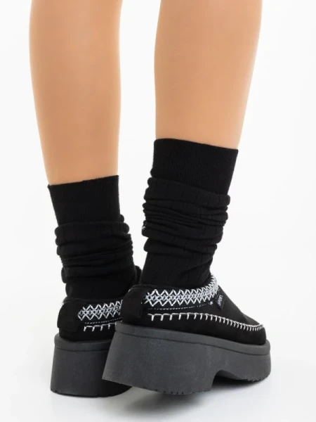 Zafira fekete női papucs textil anyagból