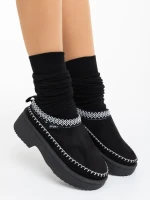 Zafira fekete női papucs textil anyagból