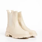 Vashti bézs női csizma, műbőrből készült