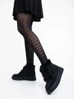 Kizzie fekete, női bakancs ökológiai bőrből