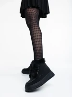 Kizzie fekete, női bakancs ökológiai bőrből