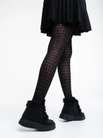 Kizzie fekete, női bakancs ökológiai bőrből