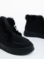 Kizzie fekete, női bakancs ökológiai bőrből