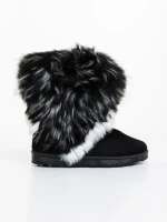 Vestigia fekete női csizma textil anyagból