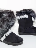 Vestigia szürke női csizma textil anyagból