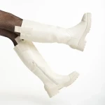 Briona bézs női csizma, műbőrből készült