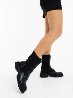 Maraja fekete női bakancs ökológiai bőrből és textil anyagból