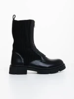 Maraja fekete női bakancs ökológiai bőrből és textil anyagból