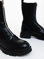 Maraja fekete női bakancs ökológiai bőrből és textil anyagból