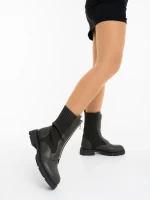 Maraja zöld női bakancs ökológiai bőrből és textil anyagból