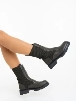 Maraja zöld női bakancs ökológiai bőrből és textil anyagból