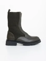 Maraja zöld női bakancs ökológiai bőrből és textil anyagból