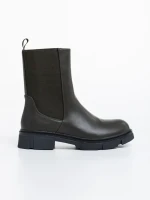 Cathryn zöld, női csizma, ökológiai bőrből