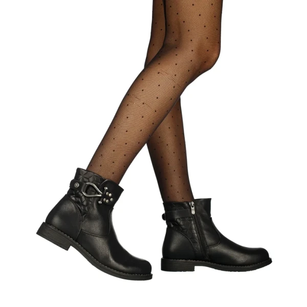 Synia fekete női bokacsizma