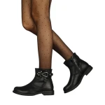 Synia fekete női bokacsizma