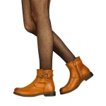 Synia camel női bokacsizma