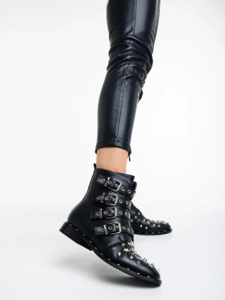 Susanita fekete ökológiai bőr női csizma