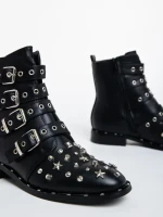 Susanita fekete ökológiai bőr női csizma