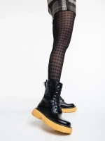 Nunzia fekete, női csizma, ökológiai bőrből