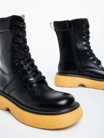 Nunzia fekete, női csizma, ökológiai bőrből