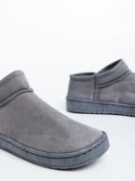Enna szürke, női csizma, textil anyagból