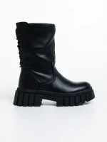 Kanchana fekete, női csizma, ökológiai bőrből