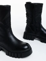 Kanchana fekete, női csizma, ökológiai bőrből