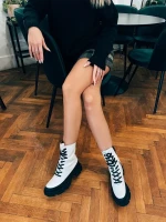 Berena fehér női bakancs ökológiai bőrből