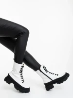 Berena fehér női bakancs ökológiai bőrből