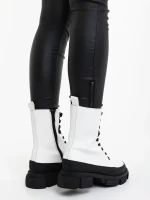 Berena fehér női bakancs ökológiai bőrből