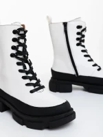 Berena fehér női bakancs ökológiai bőrből