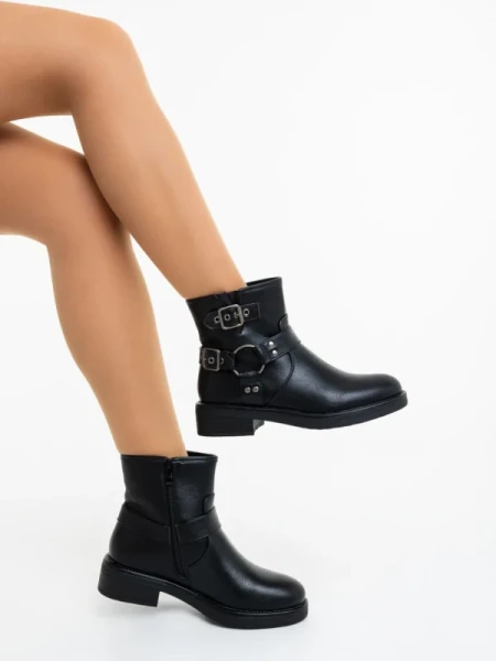 Sherida fekete női bakancs ökológiai bőrből