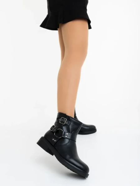 Sherida fekete női bakancs ökológiai bőrből