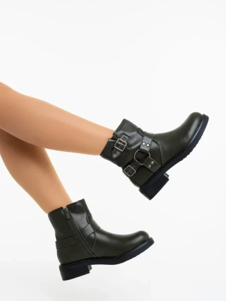 Sherida zöld női bakancs ökológiai bőrből