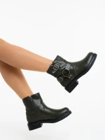 Sherida zöld női bakancs ökológiai bőrből