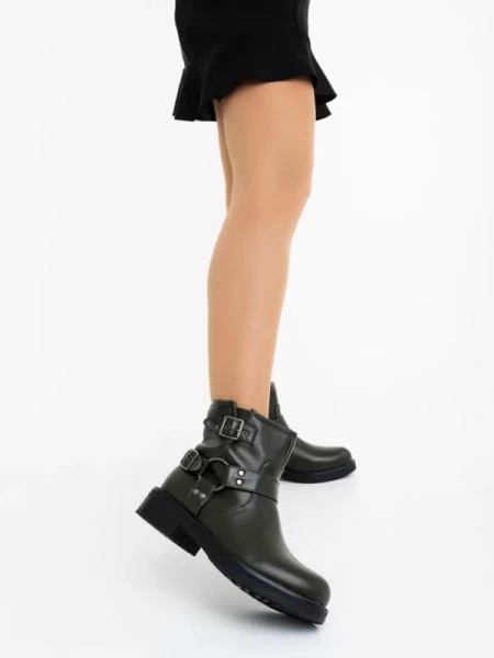 Sherida zöld női bakancs ökológiai bőrből