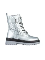 Vanissa ezüst női bakancs, műbőrből készült