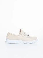 Nilda bézs alkalmi női cipő, valódi bőrből készült