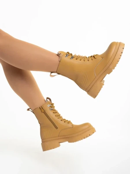 Zoa camel női bakancs, műbőrből készült