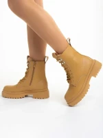 Zoa camel női bakancs, műbőrből készült