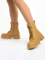 Zoa camel női bakancs, műbőrből készült