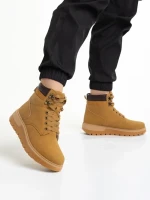 Marla camel női bakancs, műbőrből készült