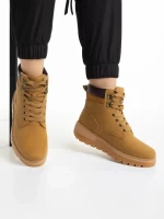 Marla camel női bakancs, műbőrből készült