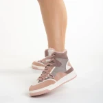 Reveca rózsaszín női sportcipő, műbőrből és textil anyagból készült