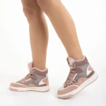 Reveca rózsaszín női sportcipő, műbőrből és textil anyagból készült