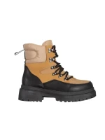 Marlena camel női bakancs, textil anyagból készült