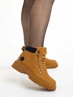 Remona camel női bakancs, műbőrből készült