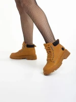 Remona camel női bakancs, műbőrből készült