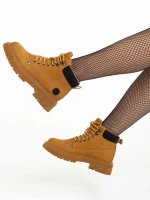 Remona camel női bakancs, műbőrből készült