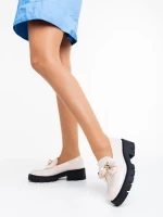 Jayanti  bézs, női félcipő, lakkozott ökológiai bőrből